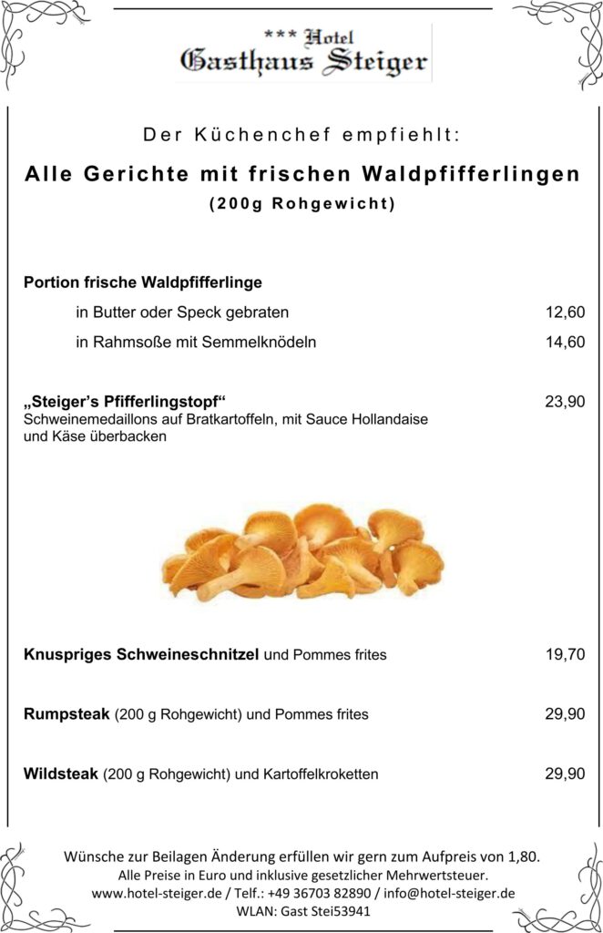 Pfifferlinge 2025
