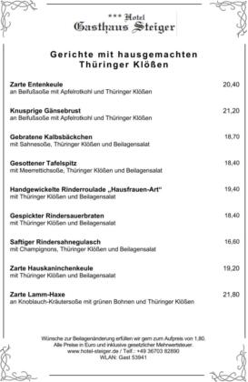 Gerichte mit Klößen